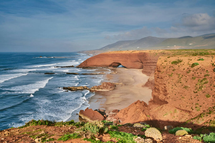 Agadir's Golden Shores Beyond the Beach Umbrella